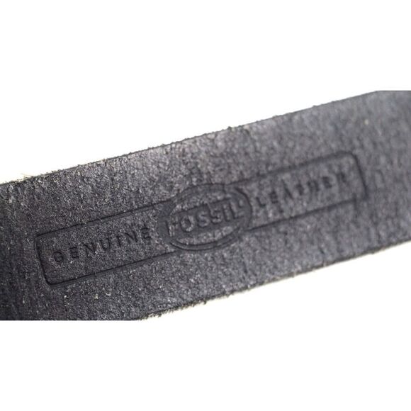 Fossil BLACK GENUINE LEATHER 1 3/8"Wd DRESS CASUAL WOMEN'S BELT Sz S (F2 - Picture 6 of 12